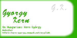 gyorgy kern business card